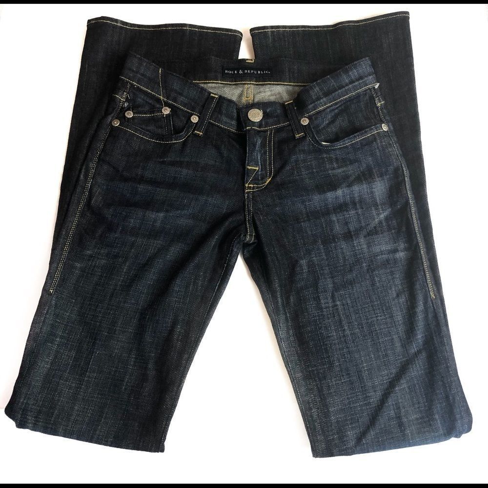Rock & Republic Blue Jeans, Med Wash, Sz 26 NWOT.